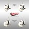 Service Caster 3 Inch 316SS Nylon Wheel Swivel 1/2 Inch Threaded Stem Caster Set Brake SCC SCC-SS316TS20S314-NYS-TLB-121315-4 - alternate 2